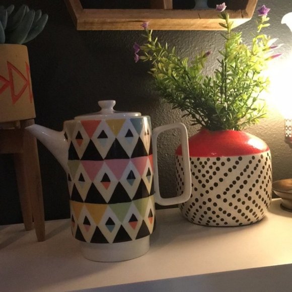 Mid Century Patterned Viva Tea Pot - Picture 3 of 4